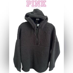 ⚡️Pink by Victoria’s Secret Varsity Sherpa half zip hoodie